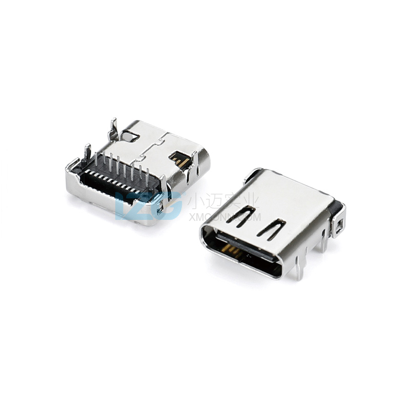 Type-C連接器24P 90度母座 SMT+DIP