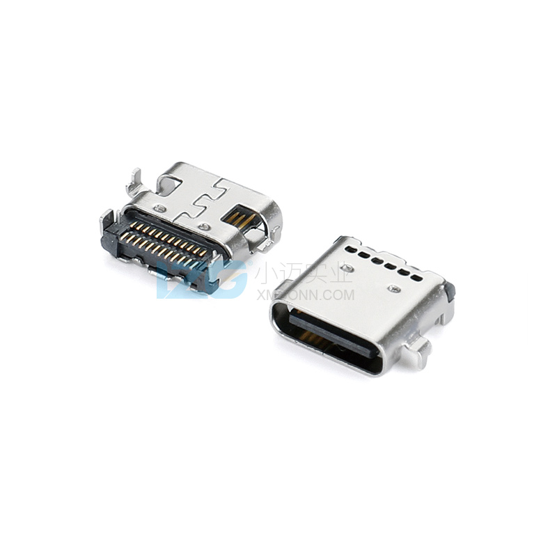沉板Type-C連接器24P 雙排 CH0.8 SMT母座 L=7.9