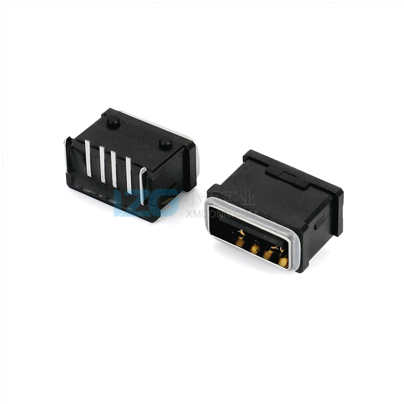 防水USB A母 4PIN 板上型 無外殼 內(nèi)殼2腳