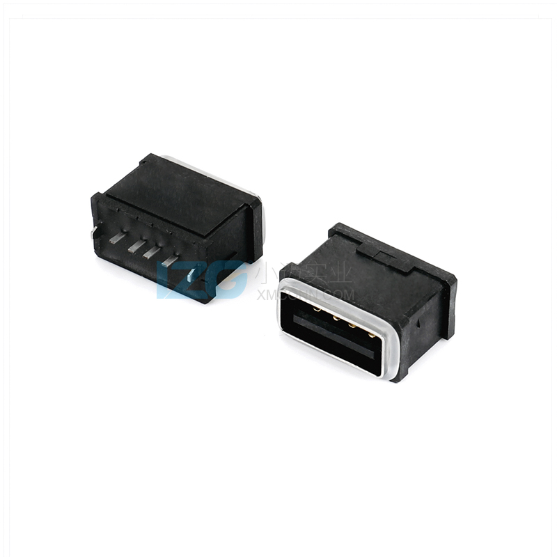 防水USB A母 4PIN 立式型 無外殼 內(nèi)殼2腳