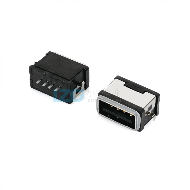 防水USB A母 4PIN 立式型 帶外殼 內(nèi)殼無腳