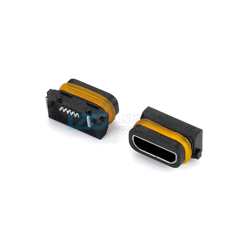 防水micro母座短頭全貼板上型 ipx8