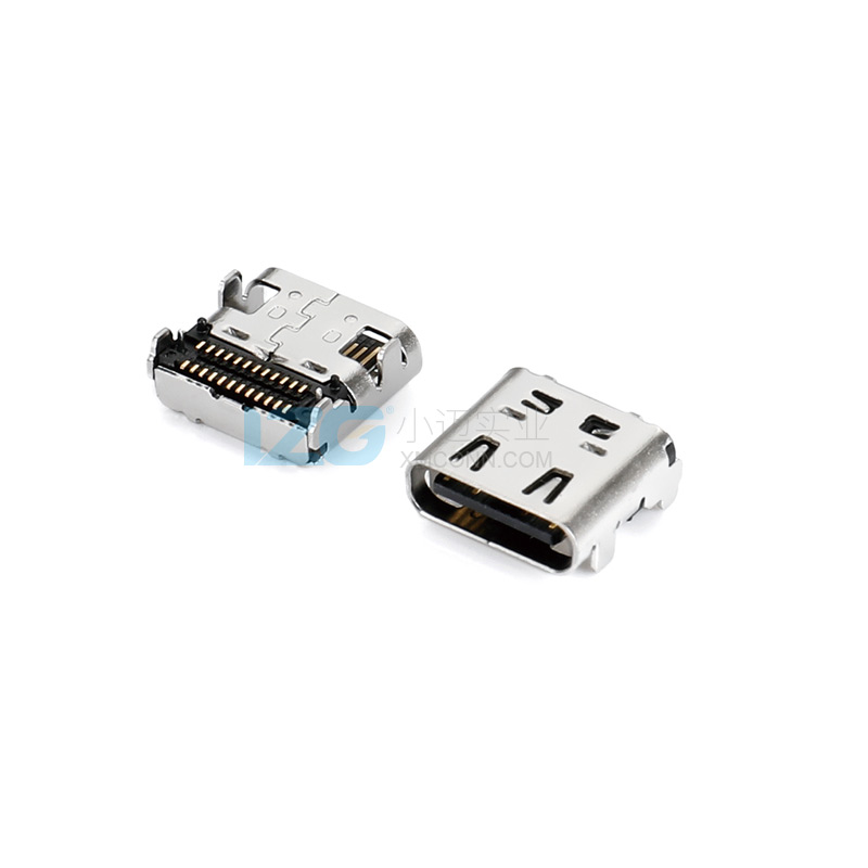USB4.0 Type-C母座板上雙貼24Pin帶彈5A支持高速傳輸40Gbp/s