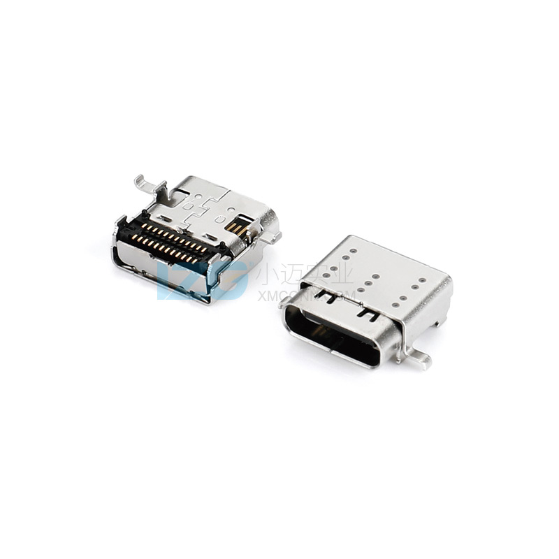 USB4.0 Type-C母座24Pin沉板雙殼雙貼支持高速傳輸40Gbp/s