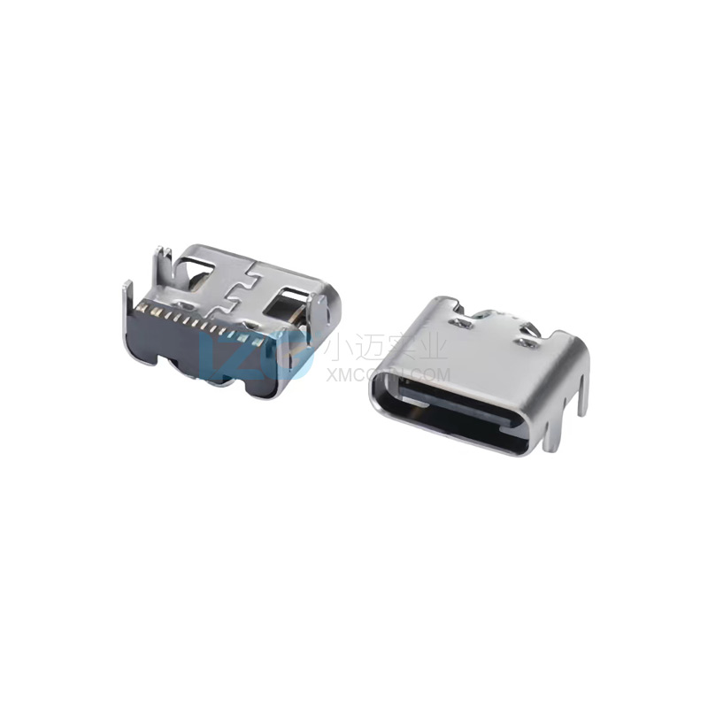USB Type-C母座16Pin板上四腳插板CL=6.8